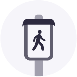 Pedestrian signal icon